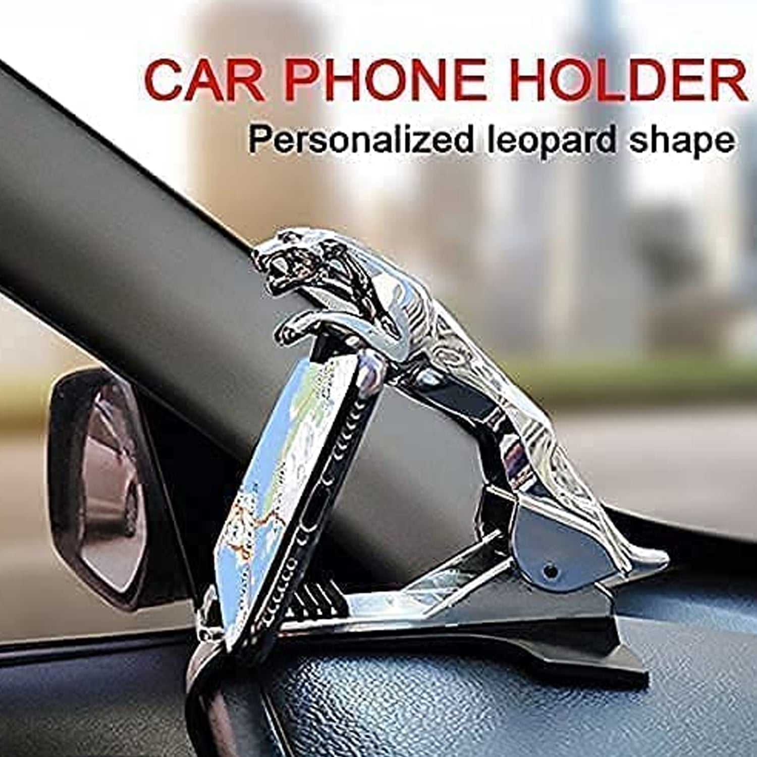 6469 Jaguar Leopard Shape Plastic Phone Clip Mobile Phone Holder For Car Use 6469 Jaguar Leopard Shape Plastic Phone Clip Mobile Phone Holder For Car Use